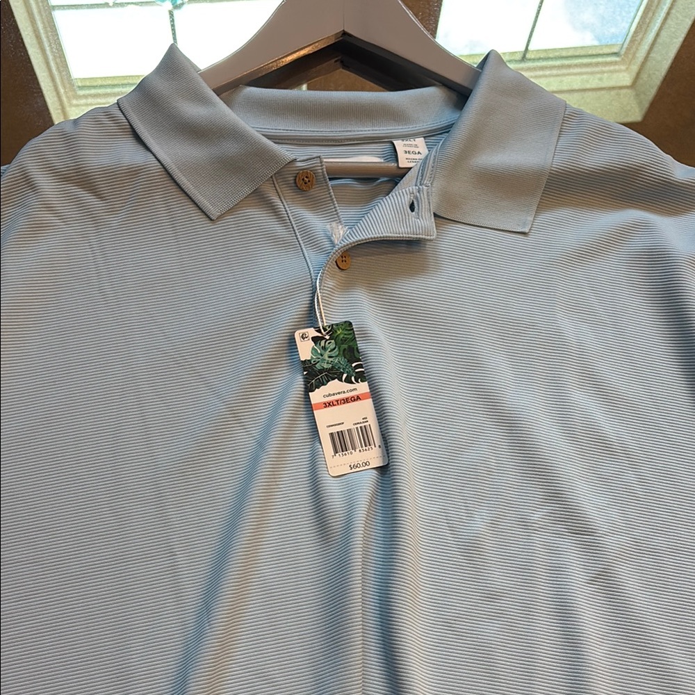 Cubavera Sky Blue Polo Shirt
